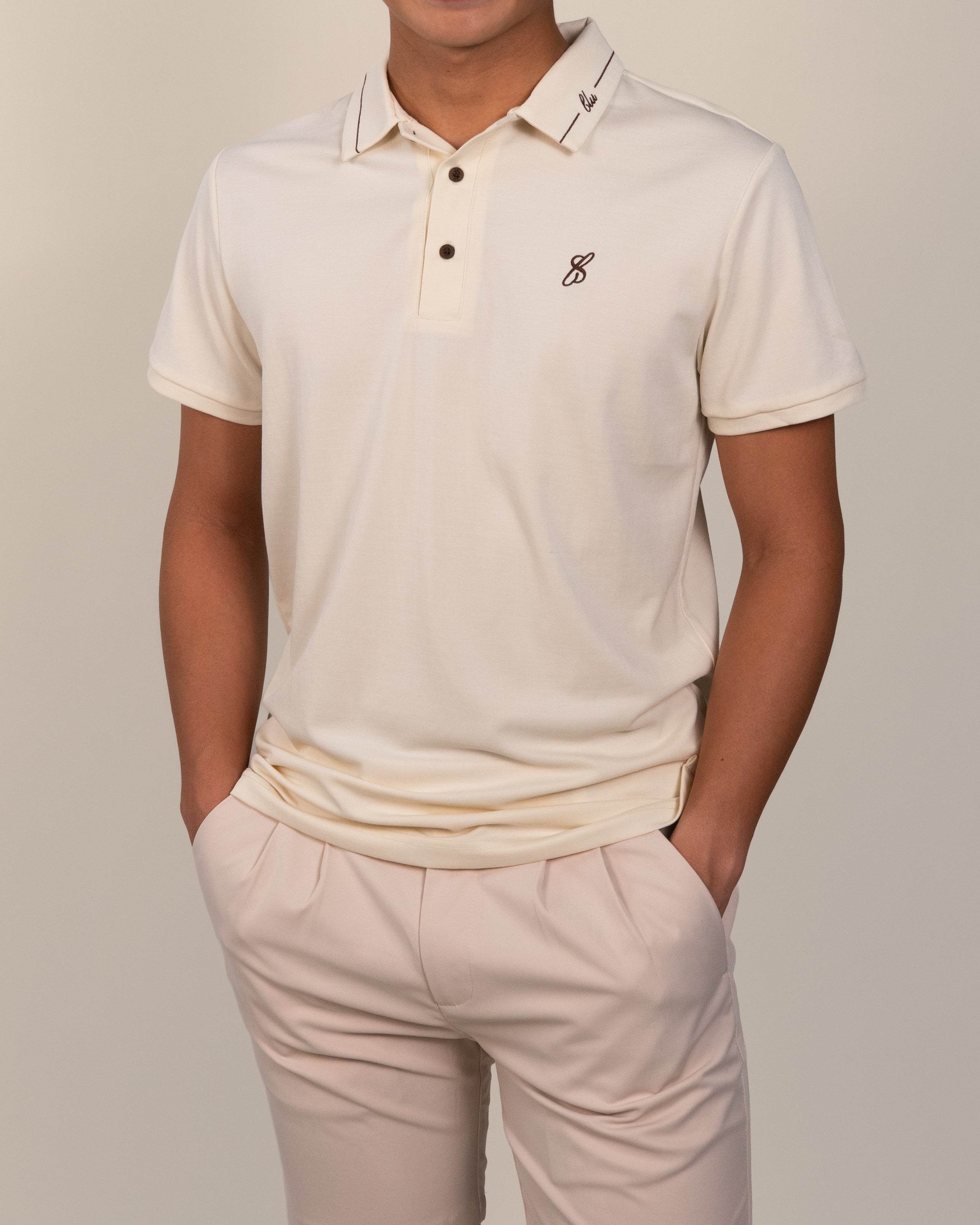 Men's Polo - Cream