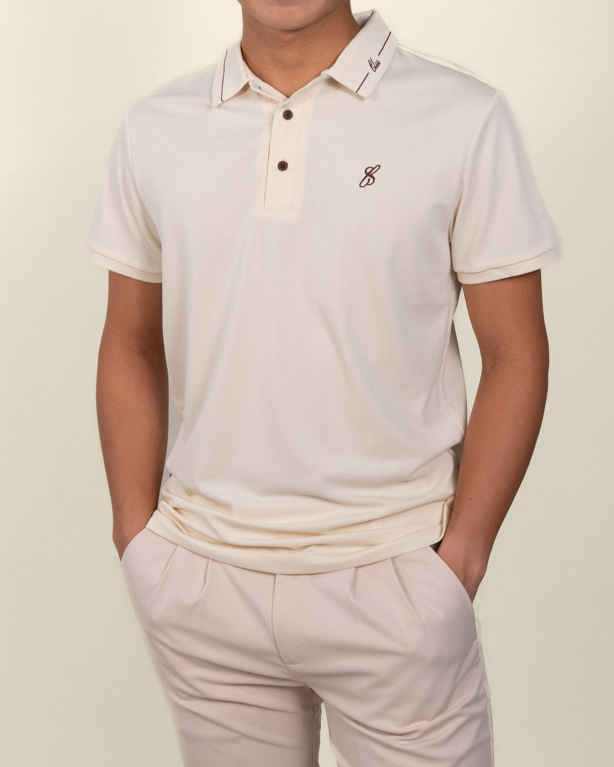 Men's Polo - Cream