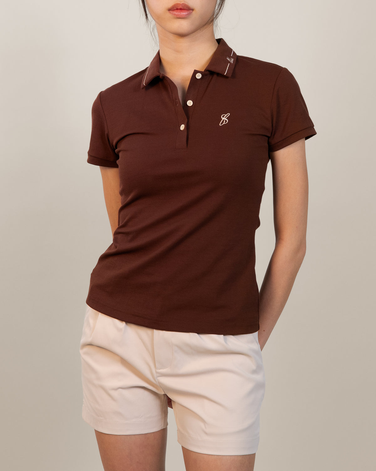 Women's Polo - Coffee