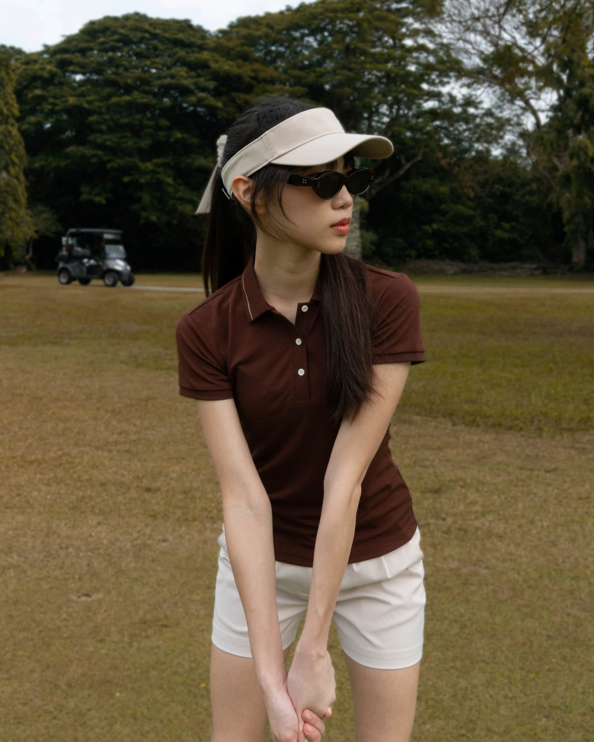 Women's Polo - Coffee